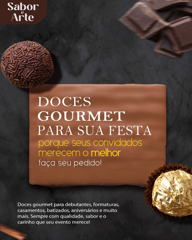 Post da Sabor e Arte: doces gourmet para a sua festa, faça seu pedido