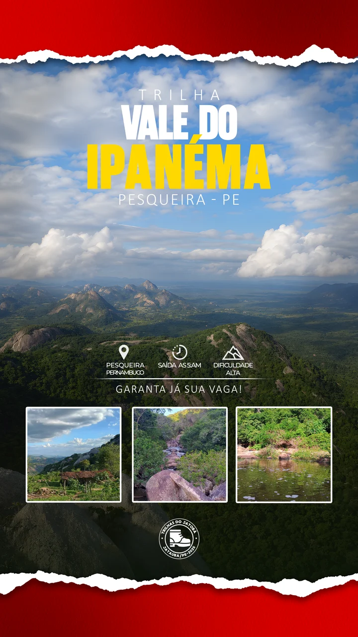 Story das Trilhas do Jatobá: trilha Vale do Ipanéma, em Pesqueira, Pernambuco